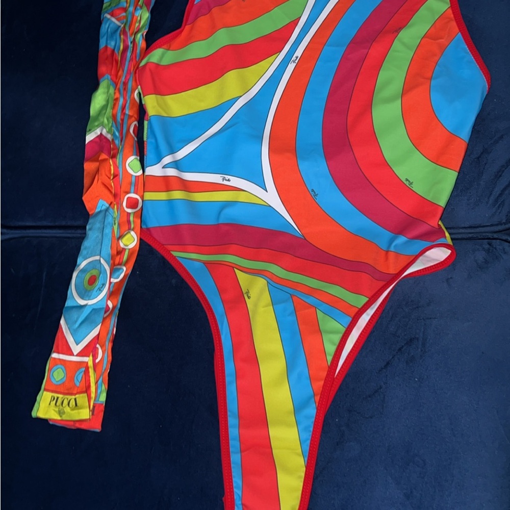 Emilio Pucci Colorful Striped Swimsuit